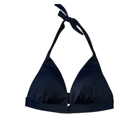 VICTORIA SECRET Black Essential Push Up Halter Bikini Top Size B Cup - Picture 1 of 8